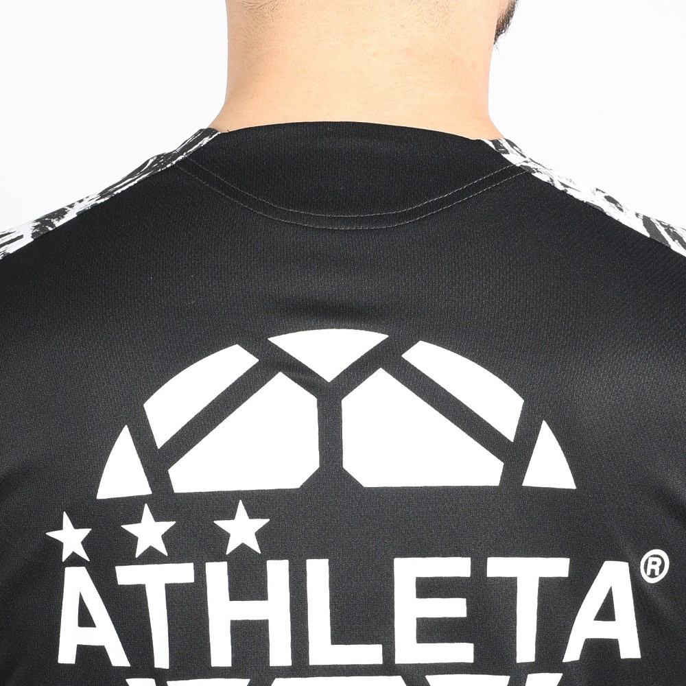 アスレタ（ATHLETA）（メンズ）サッカー フットサルウェア Tシャツ 総柄プラシャツ XE-421 BLK