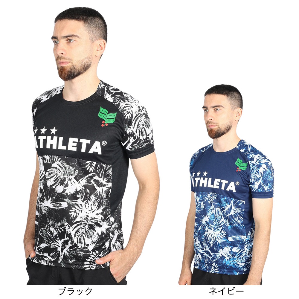 アスレタ（ATHLETA）（メンズ）サッカー フットサルウェア Tシャツ 総柄プラシャツ XE-421 BLK