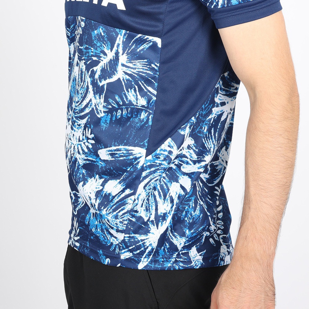 アスレタ（ATHLETA）（メンズ）サッカー フットサルウェア Tシャツ 総柄プラシャツ XE-421 NVY
