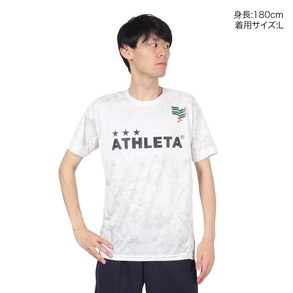 アスレタ（ATHLETA）（メンズ）サッカー フットサルウェア Tシャツ 総柄プラシャツ XE-421 WHT