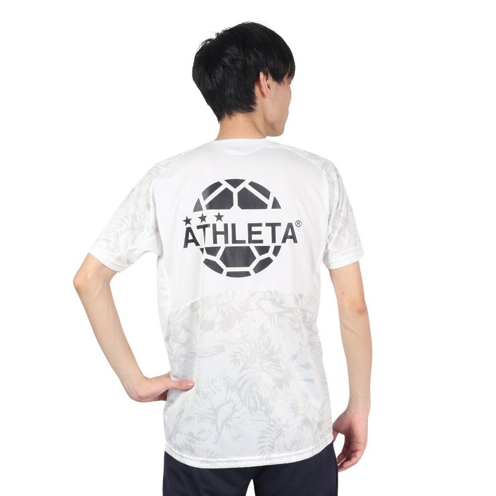 アスレタ（ATHLETA）（メンズ）サッカー フットサルウェア Tシャツ 総柄プラシャツ XE-421 WHT