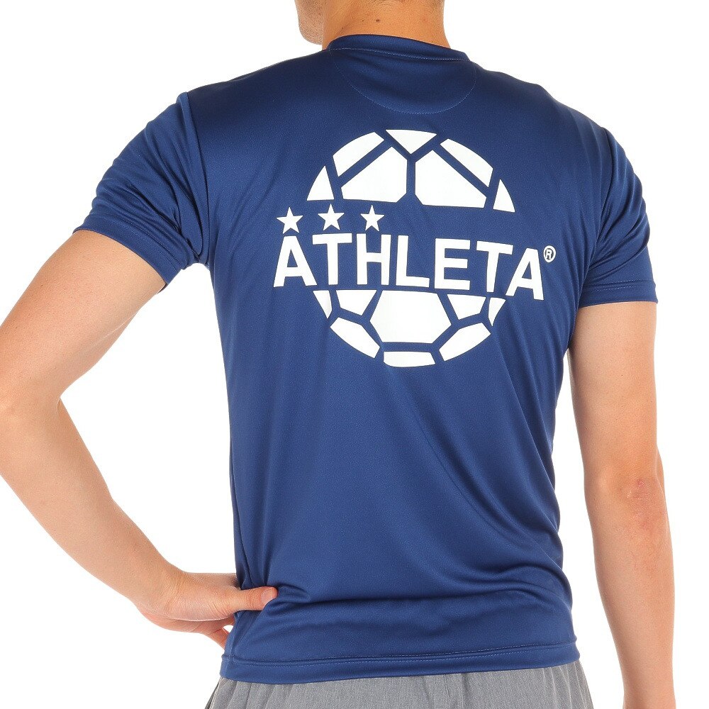 アスレタ（ATHLETA）（メンズ）サッカー フットサルウェア Tシャツ ロゴプラクティスシャツ XE-422 NVY