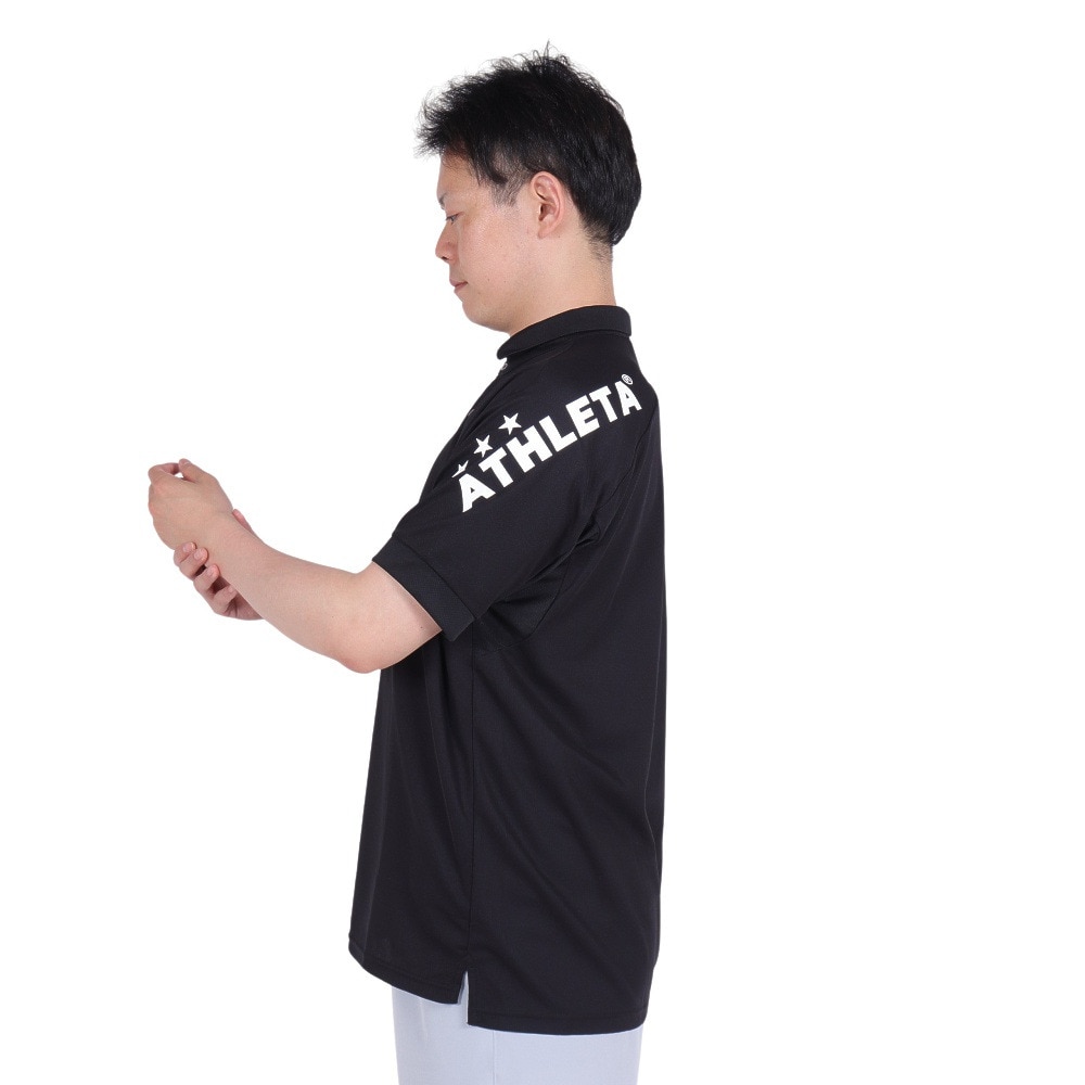 アスレタ（ATHLETA）（メンズ）サッカー フットサルウェア 半袖ポロシャツ 18017 BLK 速乾