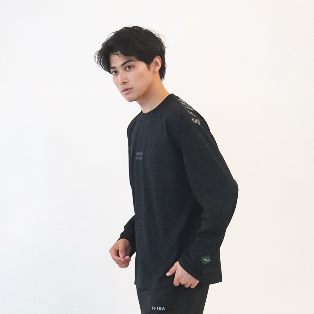 スフィーダ（SFIDA）（メンズ、レディース）サッカー フットサルウェア SMART DRY ソリッド長袖Tシャツ SA-24516 BLK