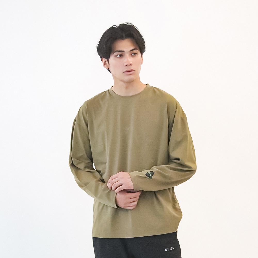 スフィーダ（SFIDA）（メンズ、レディース）サッカー フットサルウェア SMART DRY ソリッド長袖Tシャツ SA-24516 D HERB