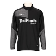 (メンズ)サッカー フットサルウェア 裏起毛 ウォーム ハーフジップモックネックプラクティスシャツ DPZ0416-BLACK