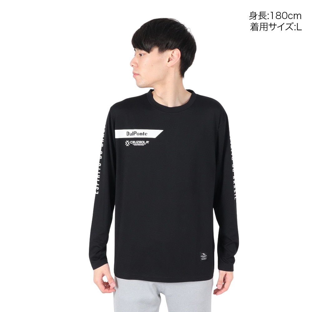 ダウポンチ（DalPonte）（メンズ）サッカー フットサルウェア 長袖プラTシャツ DPZ0418-BLACK