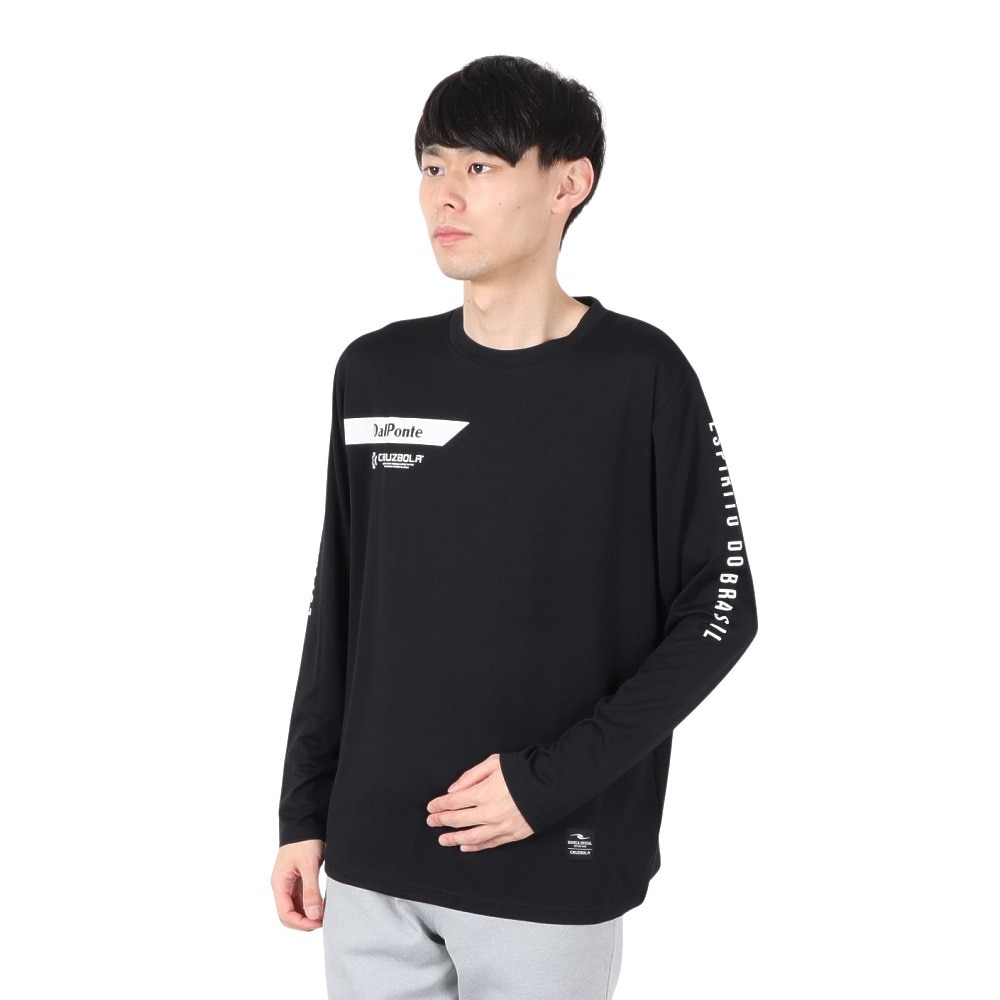 ダウポンチ（DalPonte）（メンズ）サッカー フットサルウェア 長袖プラTシャツ DPZ0418-BLACK