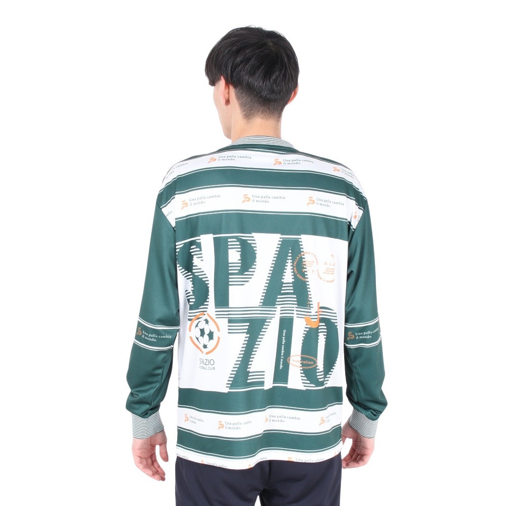 スパッツィオ（SPAZIO）（メンズ、レディース）サッカー フットサルウェア オーバーサイズ 長袖 ボーダープラシャツ GE-1005-19
