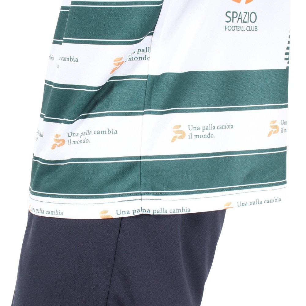 スパッツィオ（SPAZIO）（メンズ、レディース）サッカー フットサルウェア オーバーサイズ 長袖 ボーダープラシャツ GE-1005-19