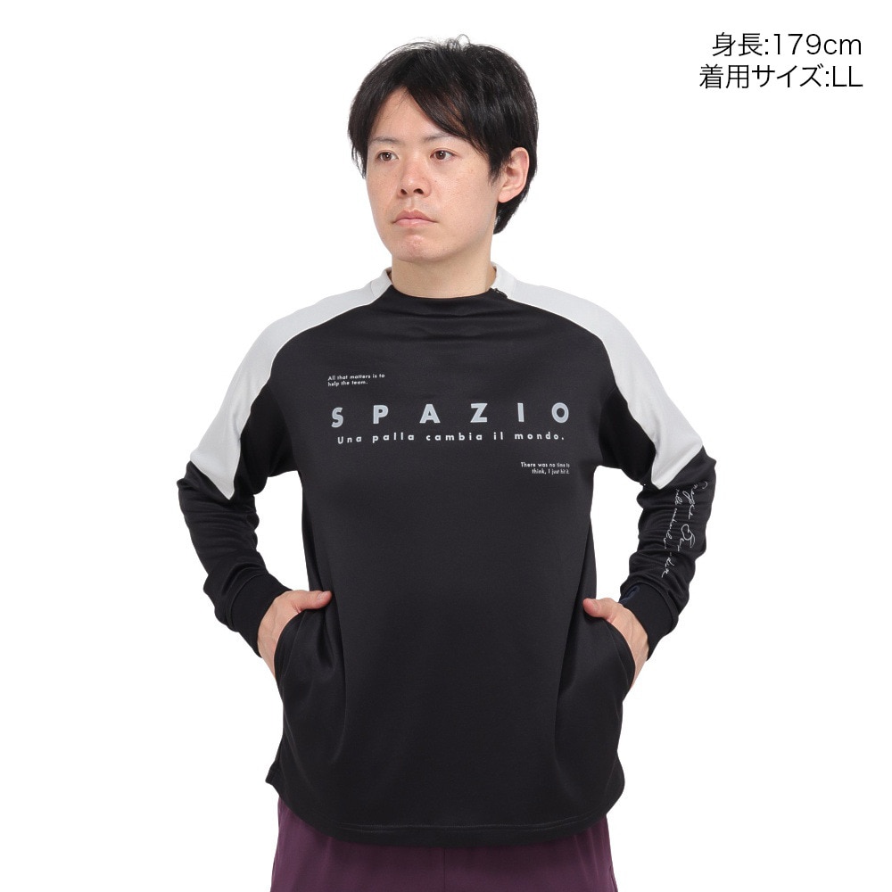 スパッツィオ（SPAZIO）（メンズ、レディース）サッカー フットサルウェア 袖パネル ミッド トレーニングトップ GE-1036-02