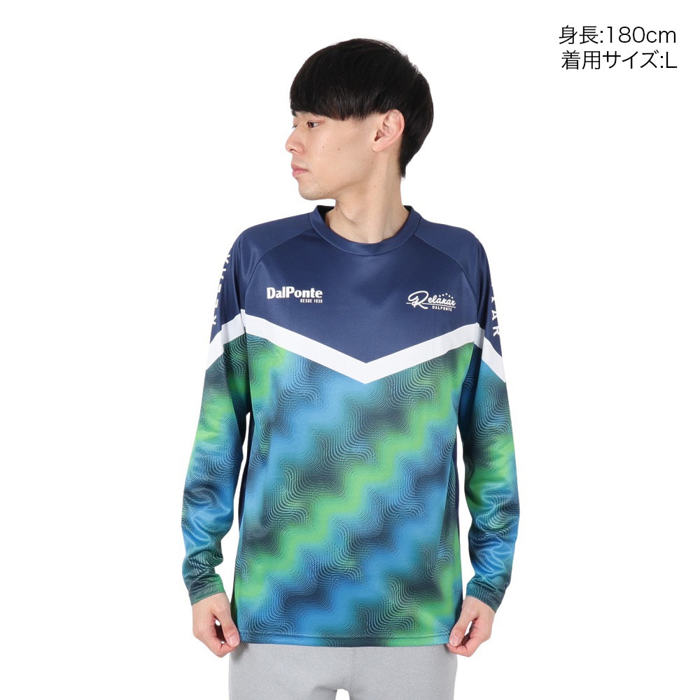 ダウポンチ（DalPonte）（メンズ）サッカー フットサルウェア RX 昇華 長袖プラシャツ DPZRX208-NAVY