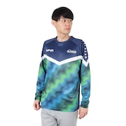 (メンズ)サッカー フットサルウェア RX 昇華 長袖プラシャツ DPZRX208-NAVY