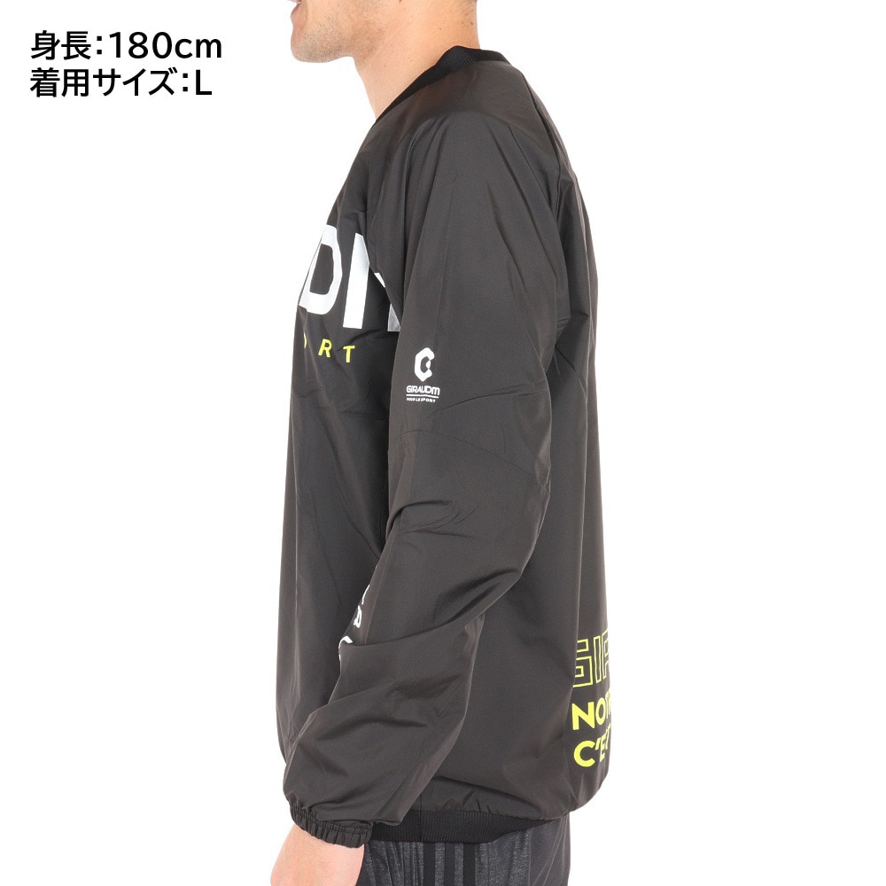 ジローム（GIRAUDM）（メンズ）サッカー フットサルウェア 裏付き 絶耐撥水 ピステジャケット 741GM1ES7661 BLK★★★