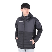 (メンズ)サッカー フットサルウェア 中綿ウォームジャケット 4165 BLK