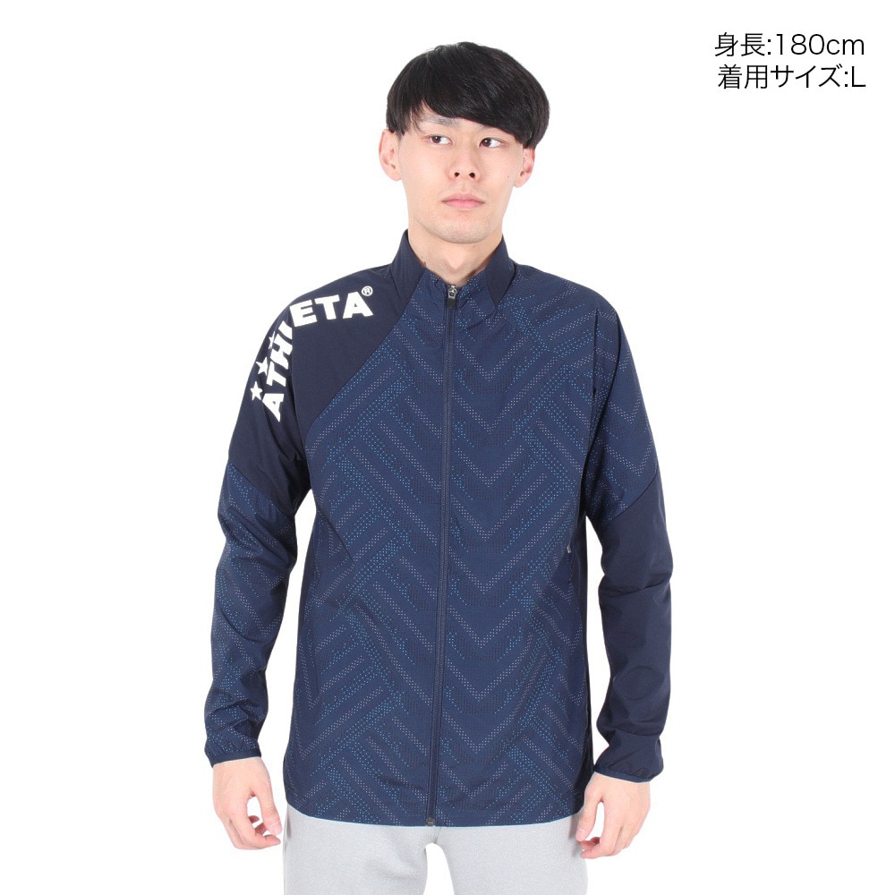 アスレタ（ATHLETA）（メンズ）サッカー フットサルウェア 裏地付きストレッチウインドジャケット24f 02415 NVY