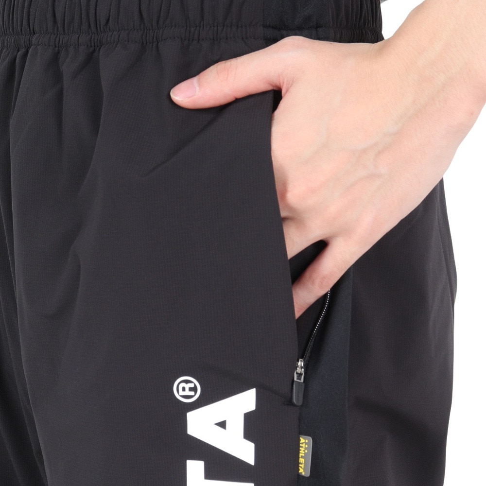 アスレタ（ATHLETA）（メンズ、レディース）サッカー フットサルウェア 裏地付き ストレッチ ウインドパンツ 2416 BLK