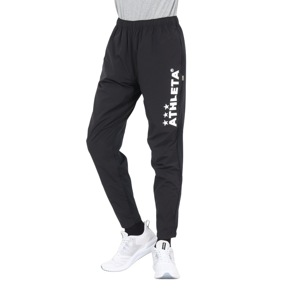 アスレタ（ATHLETA）（メンズ、レディース）サッカー フットサルウェア 裏地付き ストレッチ ウインドパンツ 2416 BLK