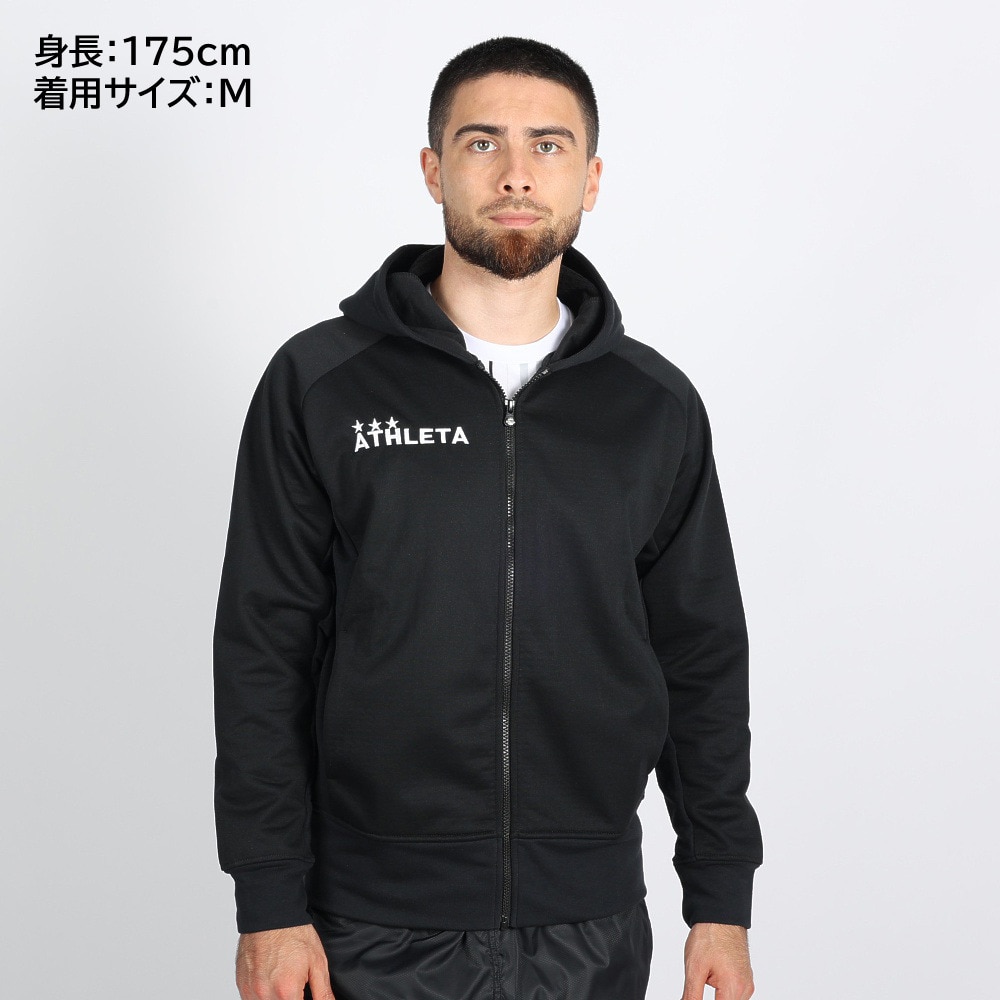 アスレタ（ATHLETA）（メンズ）防風スウェット ZIP パーカー 3355 BLKXBLK スポーツウェア