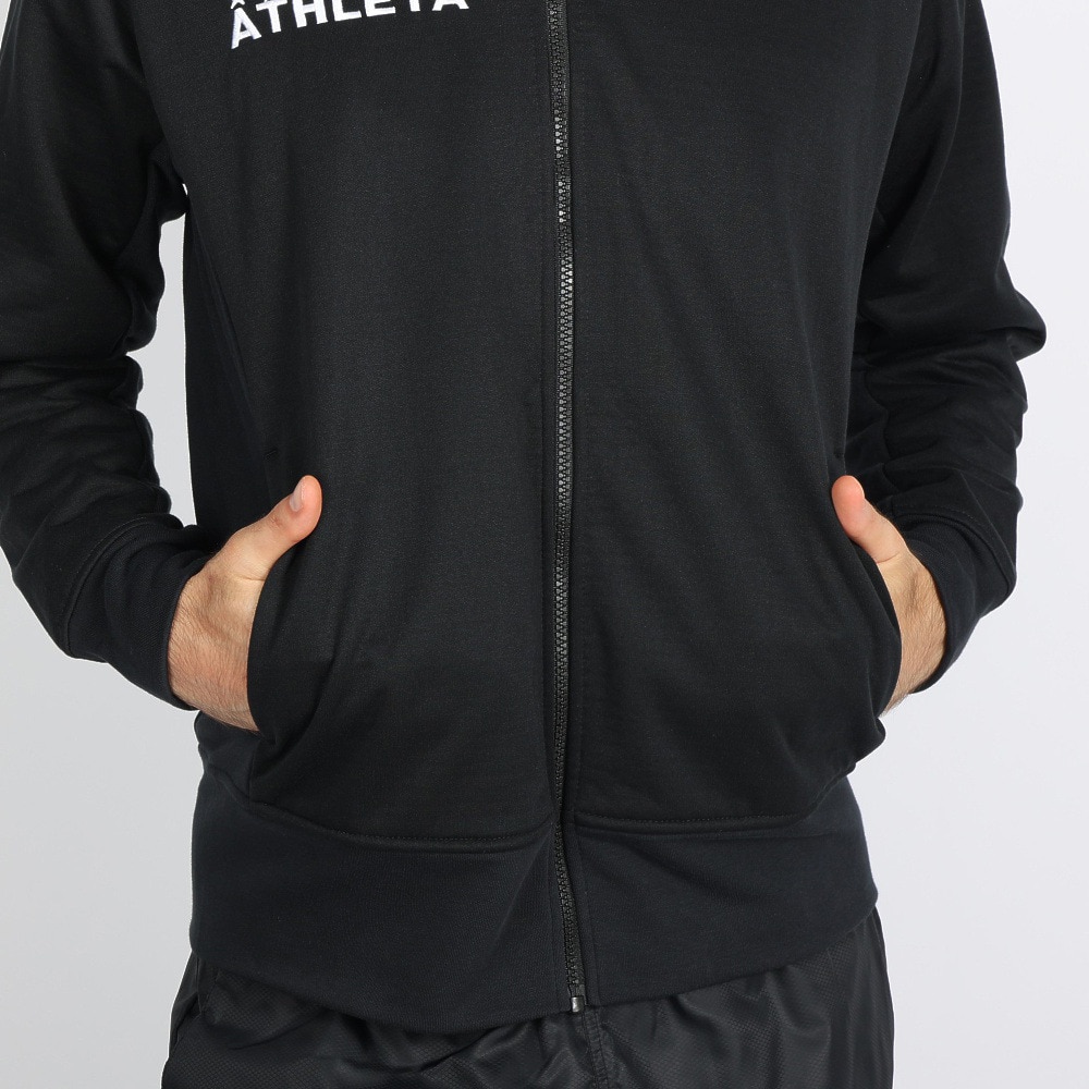 アスレタ（ATHLETA）（メンズ）防風スウェット ZIP パーカー 3355 BLKXBLK スポーツウェア