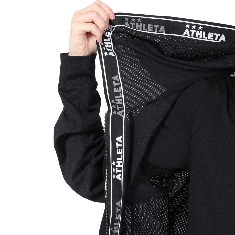 アスレタ（ATHLETA）（メンズ）カラー杢スウェットZIPパーカー 3359 BLK スポーツウェア 速乾