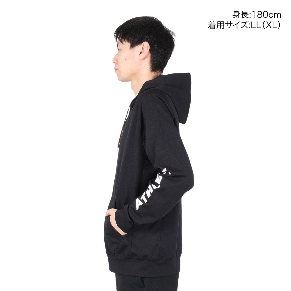 アスレタ（ATHLETA）（メンズ）カラー杢スウェットZIPパーカー 3359 BLK スポーツウェア 速乾