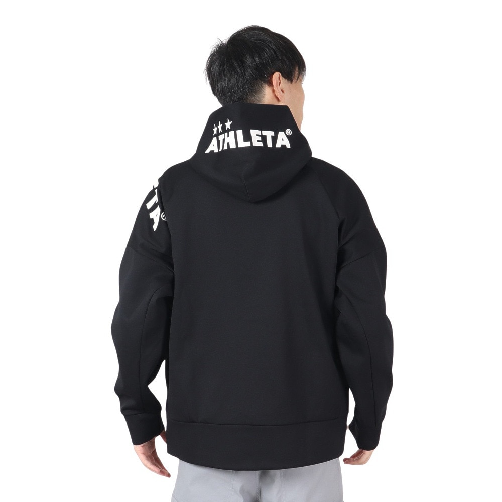 アスレタ（ATHLETA）（メンズ）サッカー フットサルウェア スウェット フルジップパーカー 3377 BLK