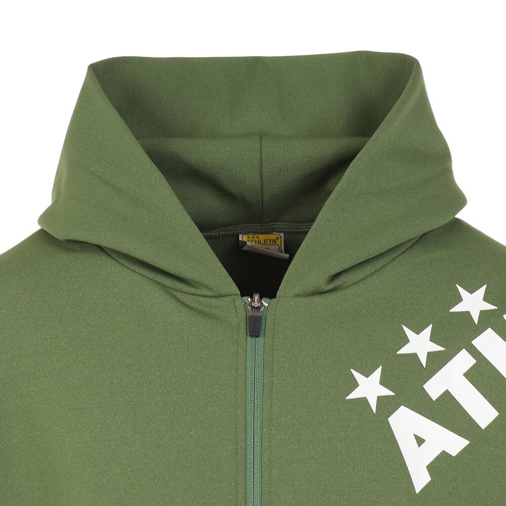 アスレタ（ATHLETA）（メンズ）サッカー フットサルウェア スウェット フルジップパーカー 3377 KHK