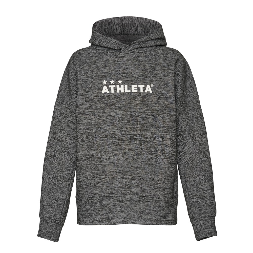 ATHLETA グレー フード付きジャージ 160 裏起毛スエット アスレタ 裏