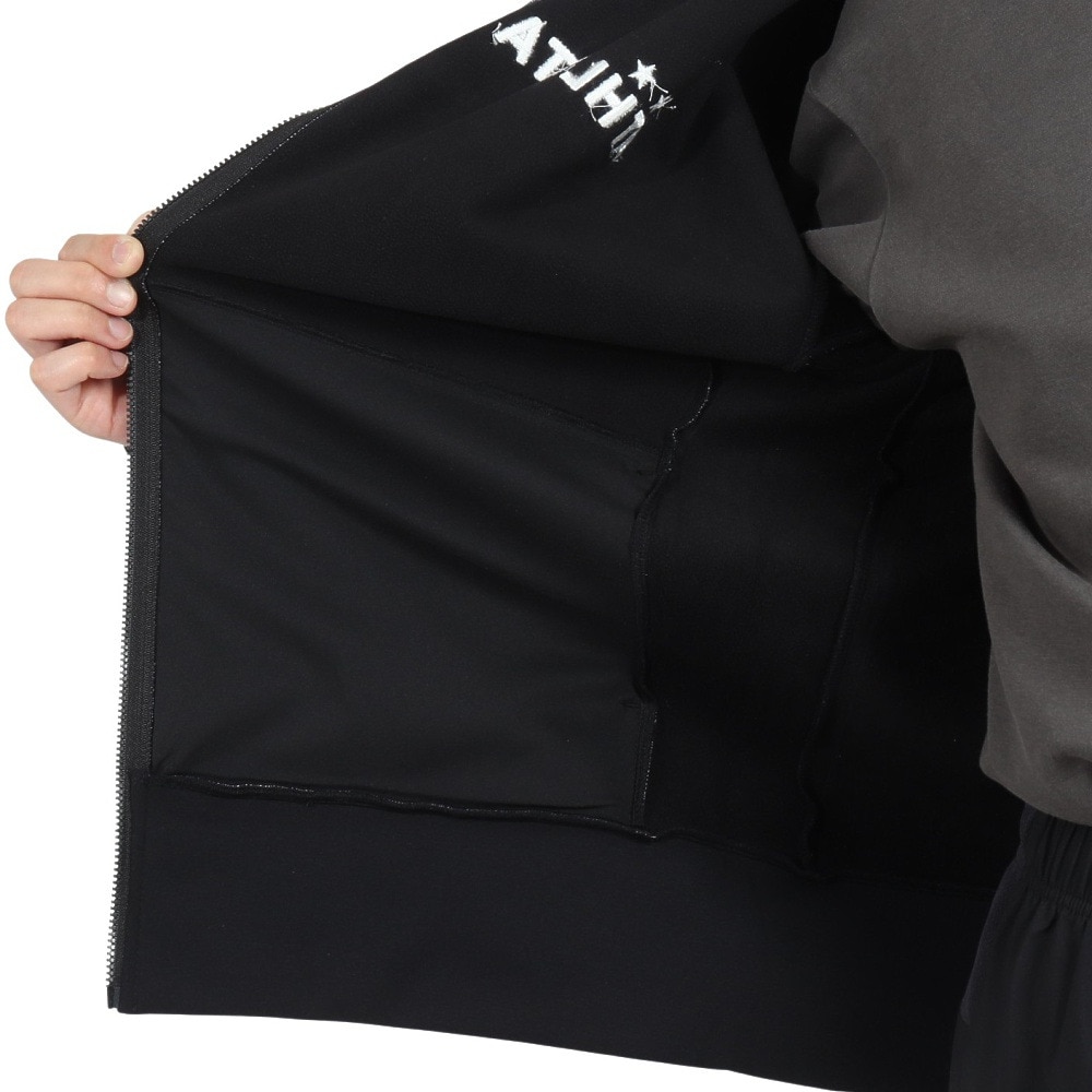 アスレタ（ATHLETA）（メンズ）サッカー フットサルウェア 防風スウェット ジップパーカー 3389 BLK