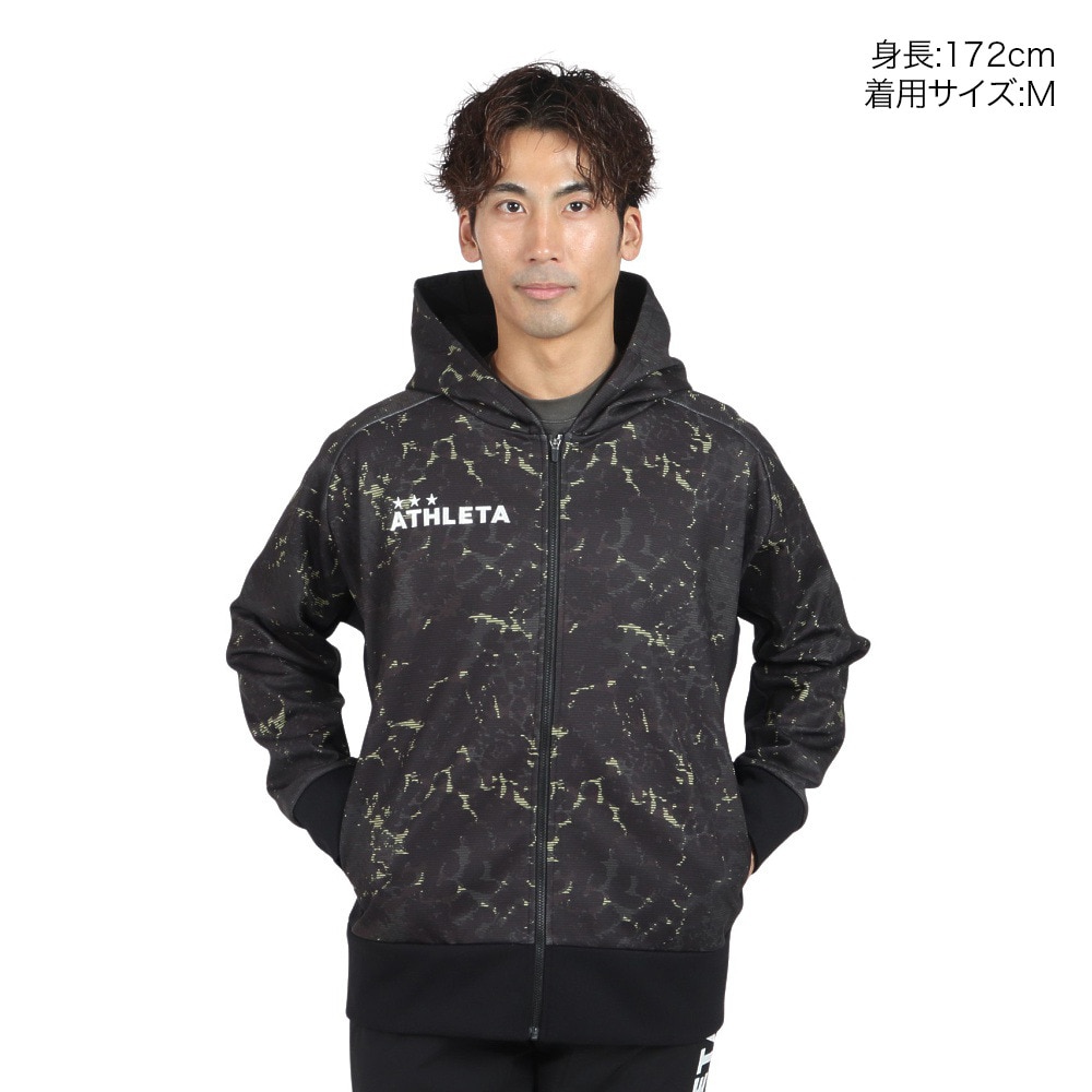 アスレタ（ATHLETA）（メンズ）サッカー フットサルウェア 防風スウェット ジップパーカー 3389 BLK