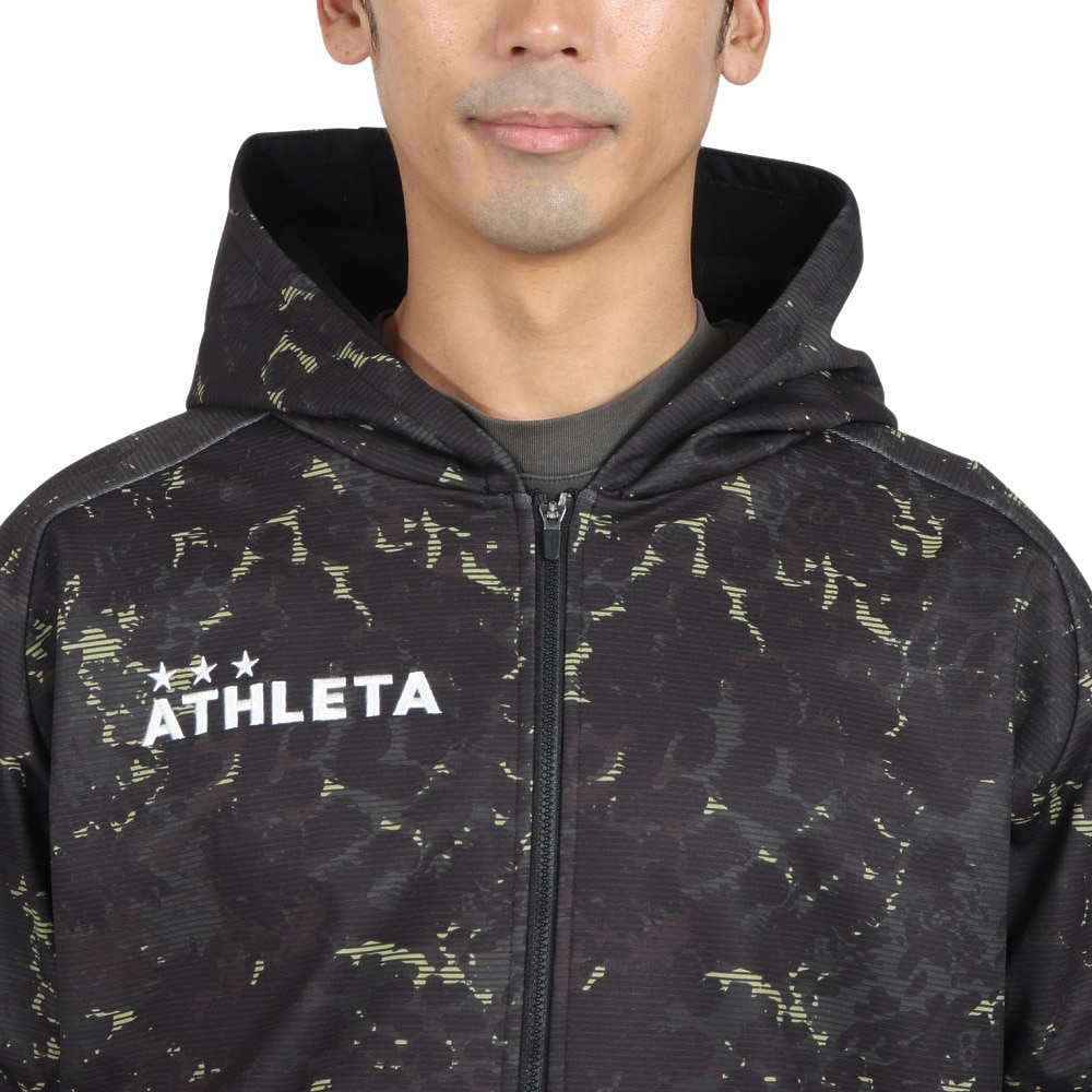 アスレタ（ATHLETA）（メンズ）サッカー フットサルウェア 防風スウェット ジップパーカー 3389 BLK