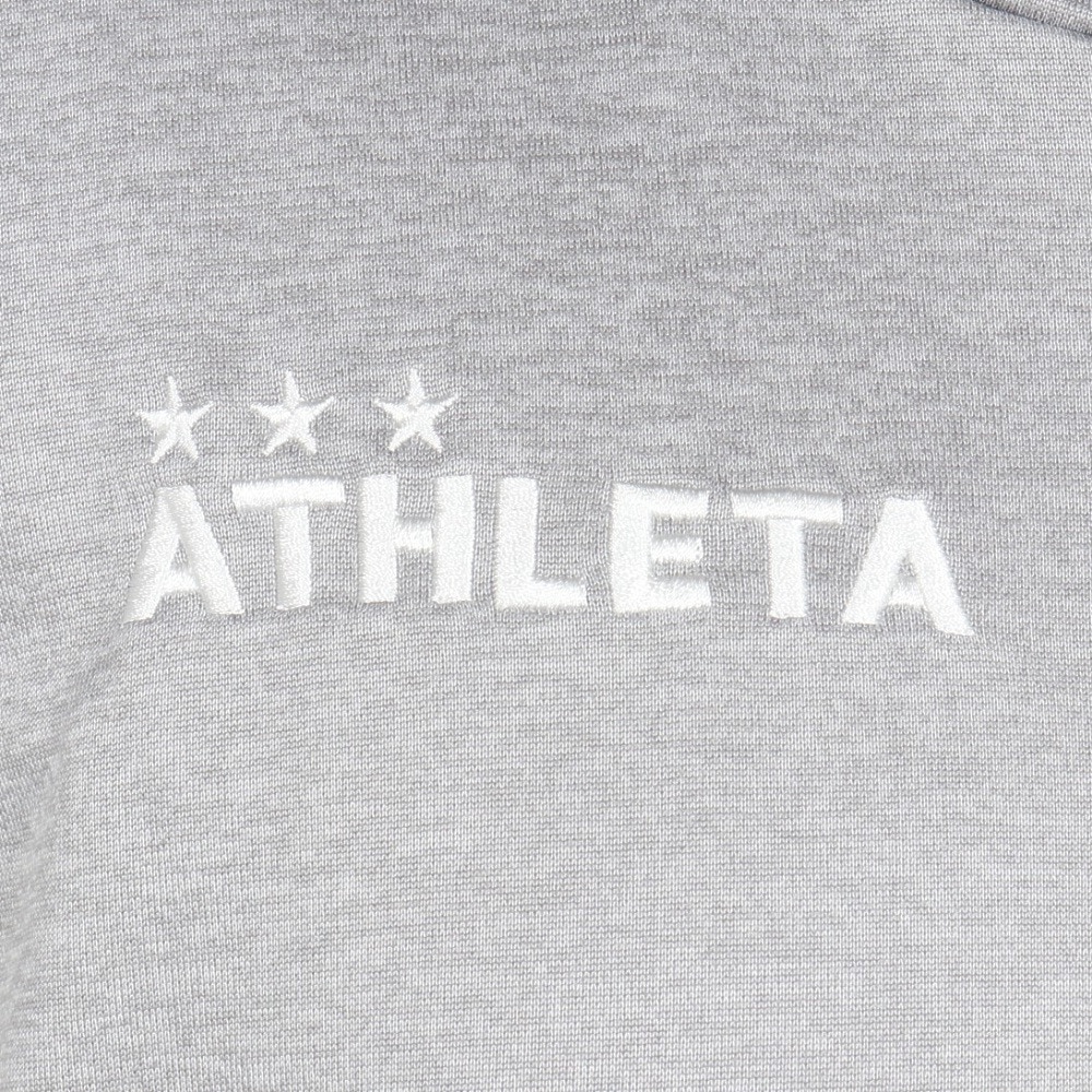 アスレタ（ATHLETA）（メンズ、レディース）サッカー フットサルウェア 裏毛 スウェットジップパーカー XE-457 GRY