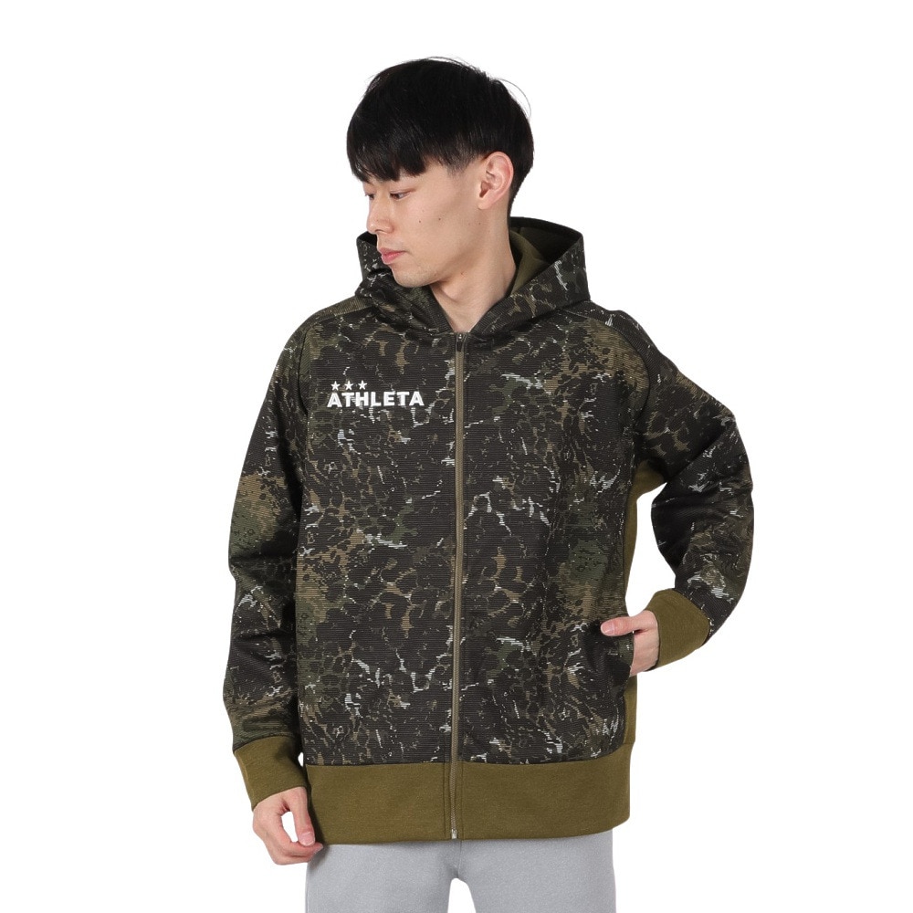 アスレタ（ATHLETA）（メンズ）サッカー フットサルウェア 防風スウェット ZIP パーカー 3389 BEG