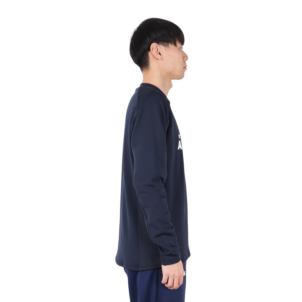アスレタ（ATHLETA）（メンズ）サッカー フットサルウェア グリッド起毛トレーニングシャツ 4160 NVY