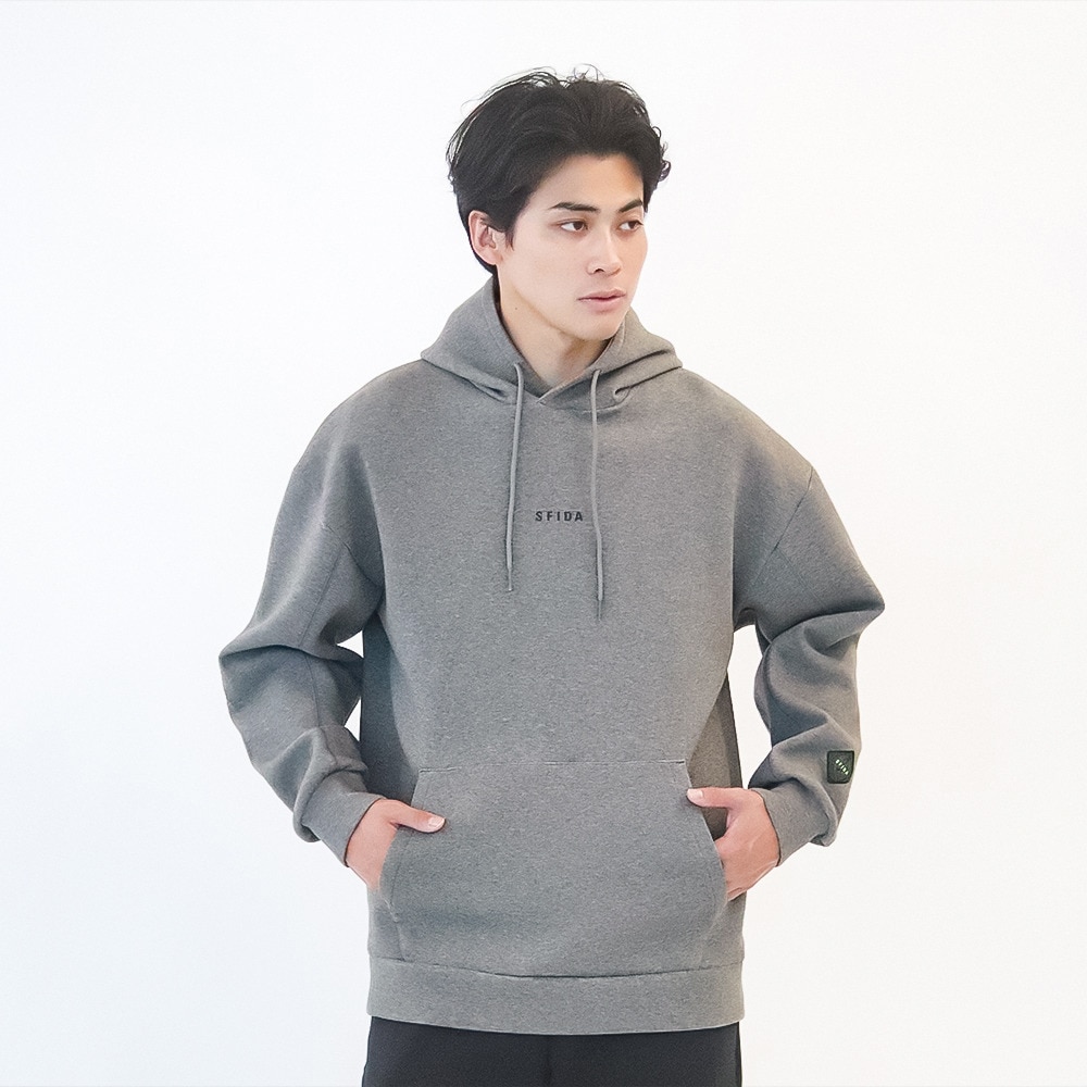 スフィーダ（SFIDA）（メンズ）サッカー フットサルウェア WINTER WARM T/Cスウェットフーディー SA-24512 H GRY