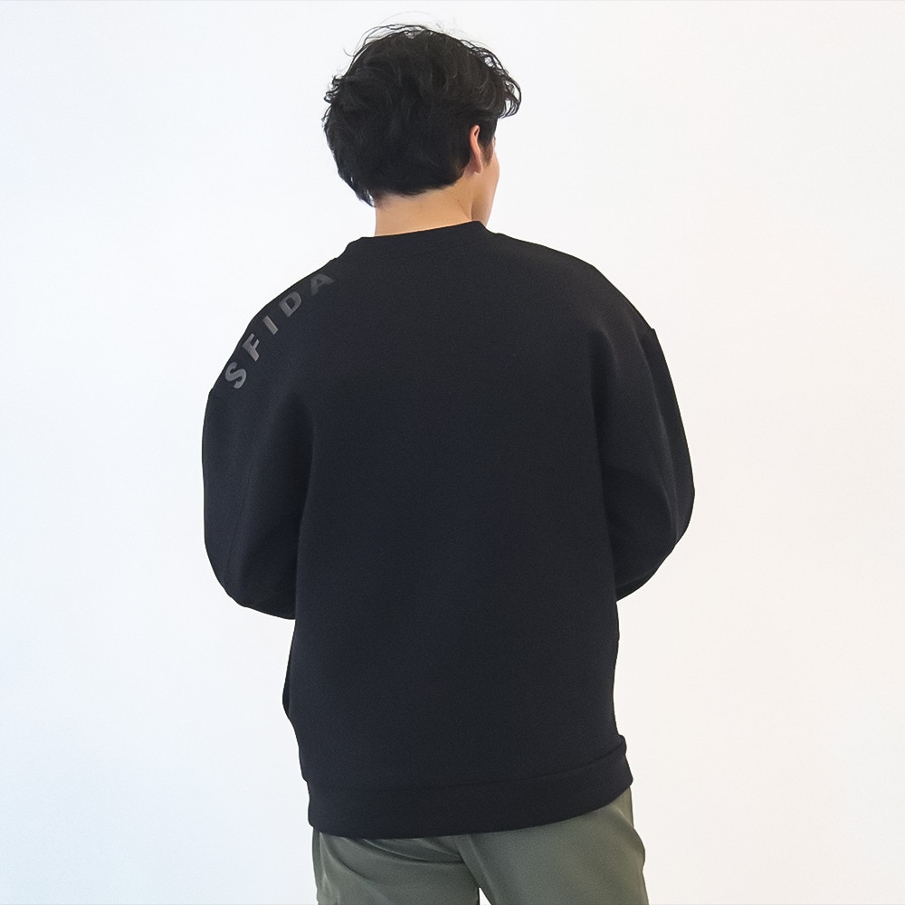スフィーダ（SFIDA）（メンズ）サッカー フットサルウェア WINTER WARM T/C スウェットクルー SA-24513 BLK