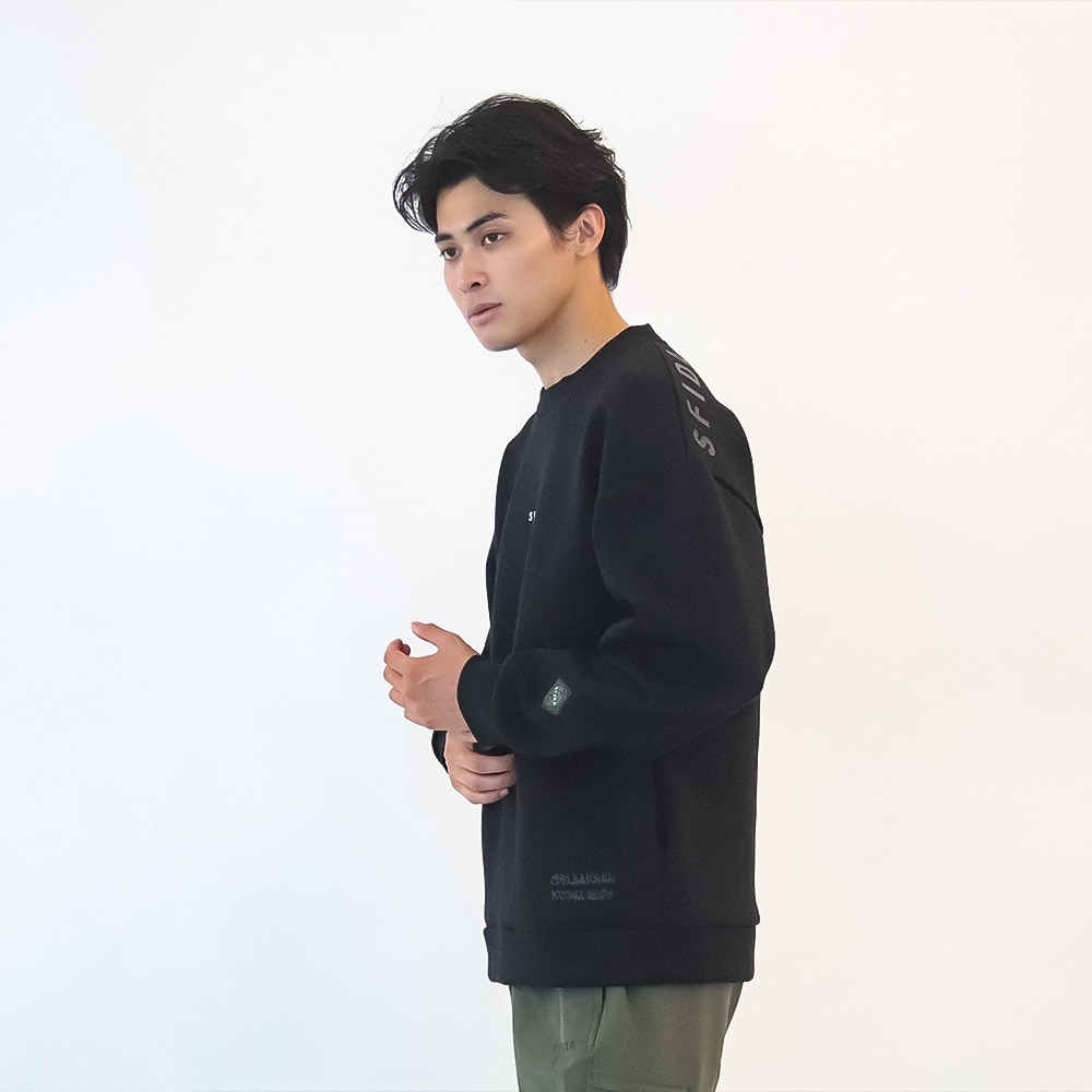 スフィーダ（SFIDA）（メンズ）サッカー フットサルウェア WINTER WARM T/C スウェットクルー SA-24513 BLK