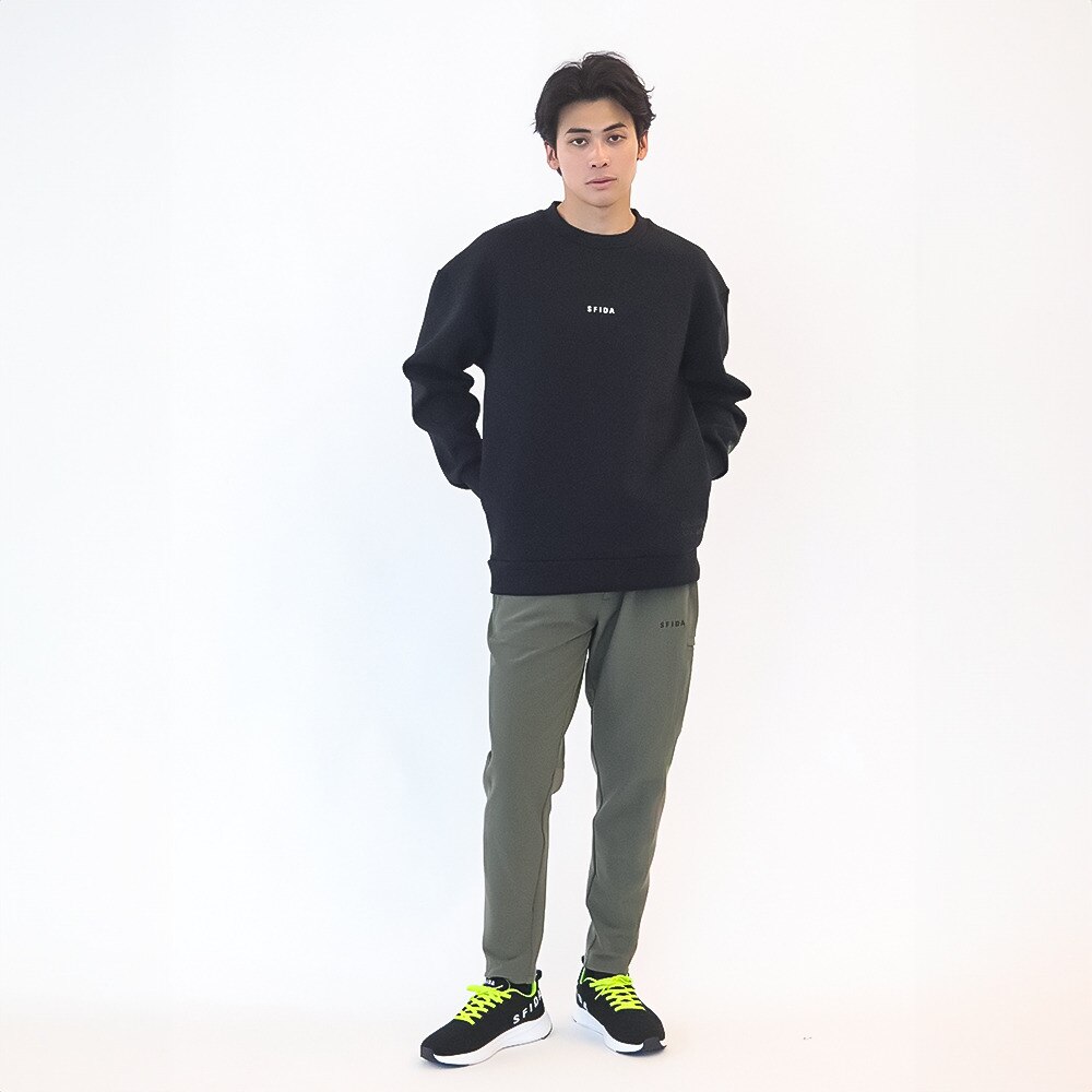スフィーダ（SFIDA）（メンズ）サッカー フットサルウェア WINTER WARM T/C スウェットクルー SA-24513 BLK