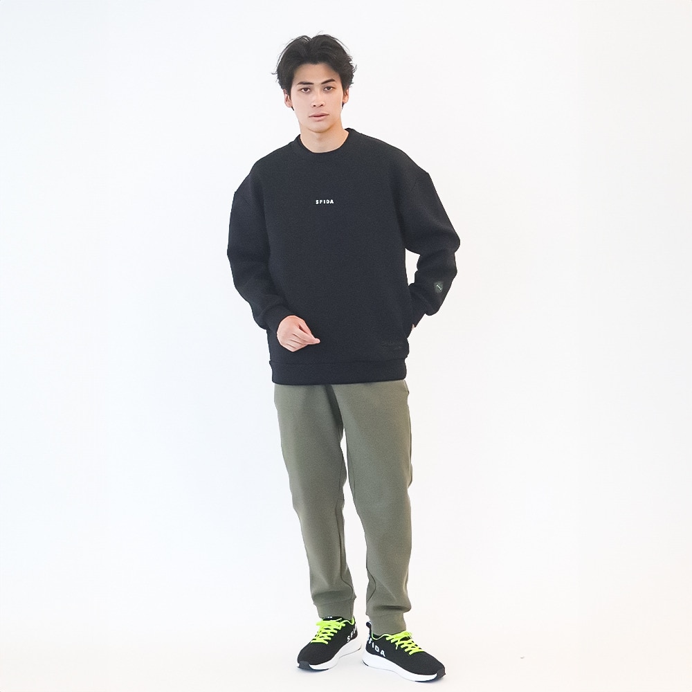 スフィーダ（SFIDA）（メンズ）サッカー フットサルウェア WINTER WARM T/C スウェットクルー SA-24513 BLK