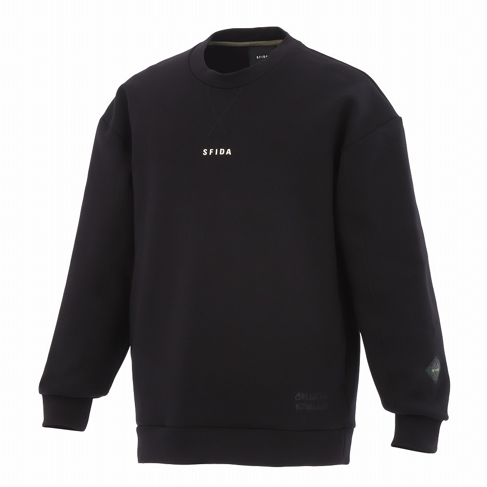 スフィーダ（SFIDA）（メンズ）サッカー フットサルウェア WINTER WARM T/C スウェットクルー SA-24513 BLK