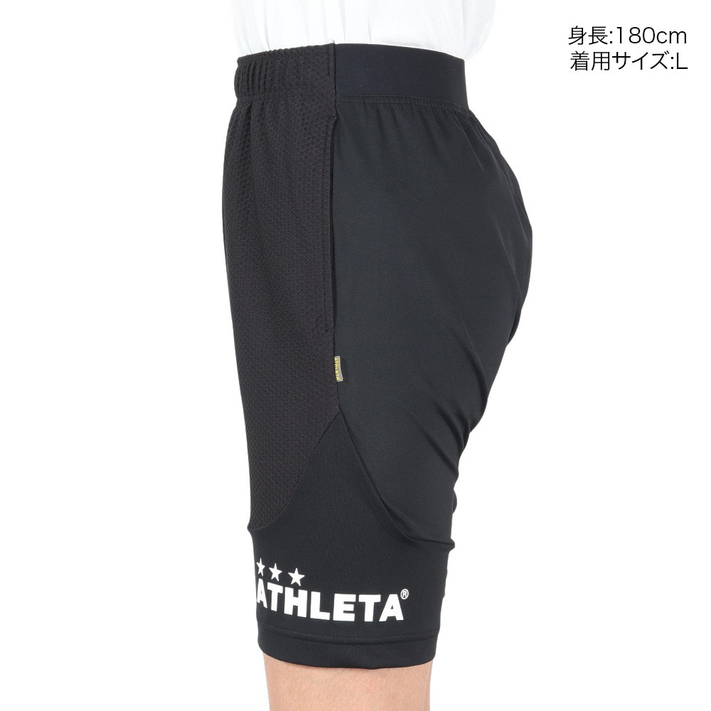 アスレタ（ATHLETA）（メンズ）サッカー フットサルウェア スリムジャージハーフパンツ 2388 BLK