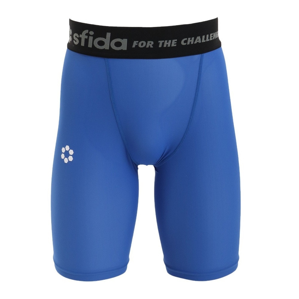 スフィーダ（SFIDA）（メンズ）サッカー フットサル BP コンプレッションベースレイヤーハーフタイツ SA-21828 BLU 冷感 速乾