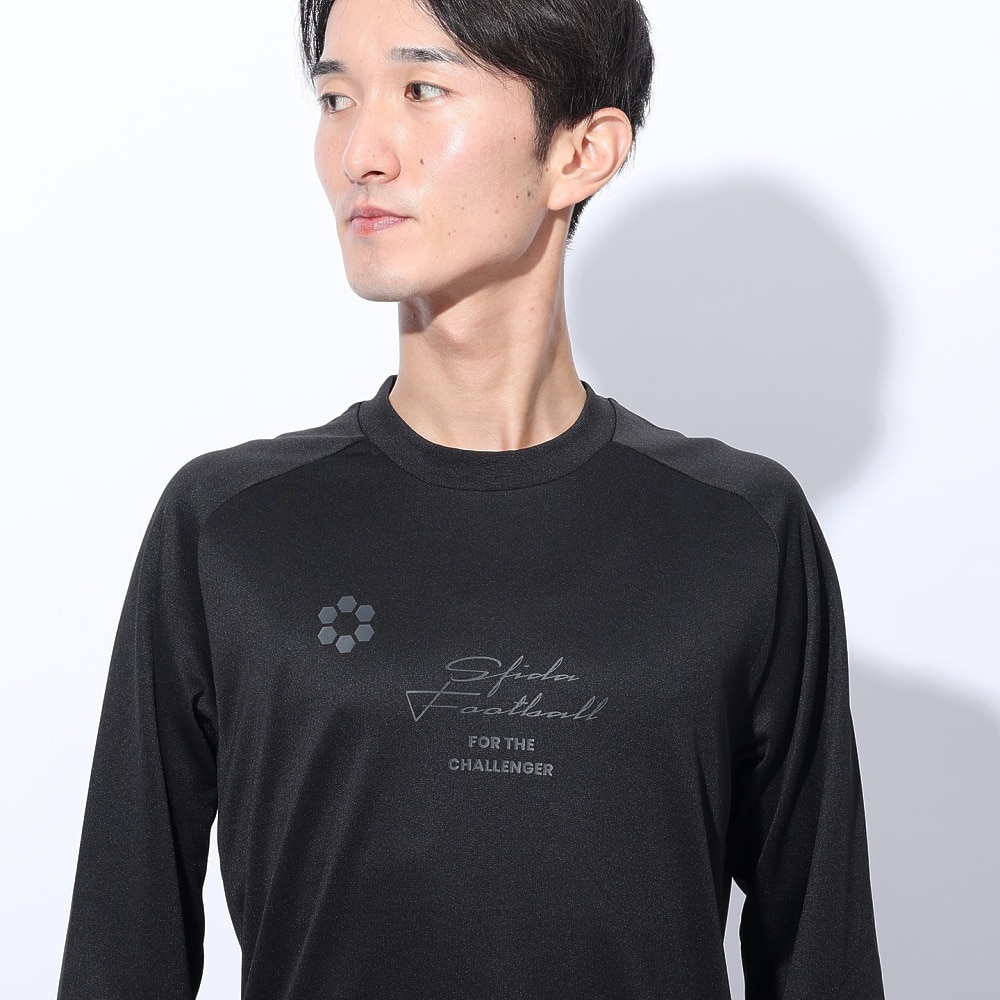 スフィーダ（SFIDA）（メンズ）長袖ニットシャツ SA-24X52 BLK