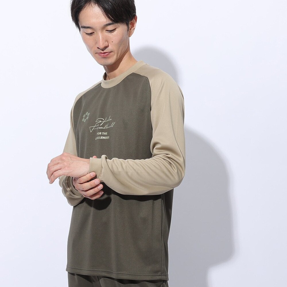 スフィーダ（SFIDA）（メンズ）長袖ニットシャツ SA-24X52 KHA