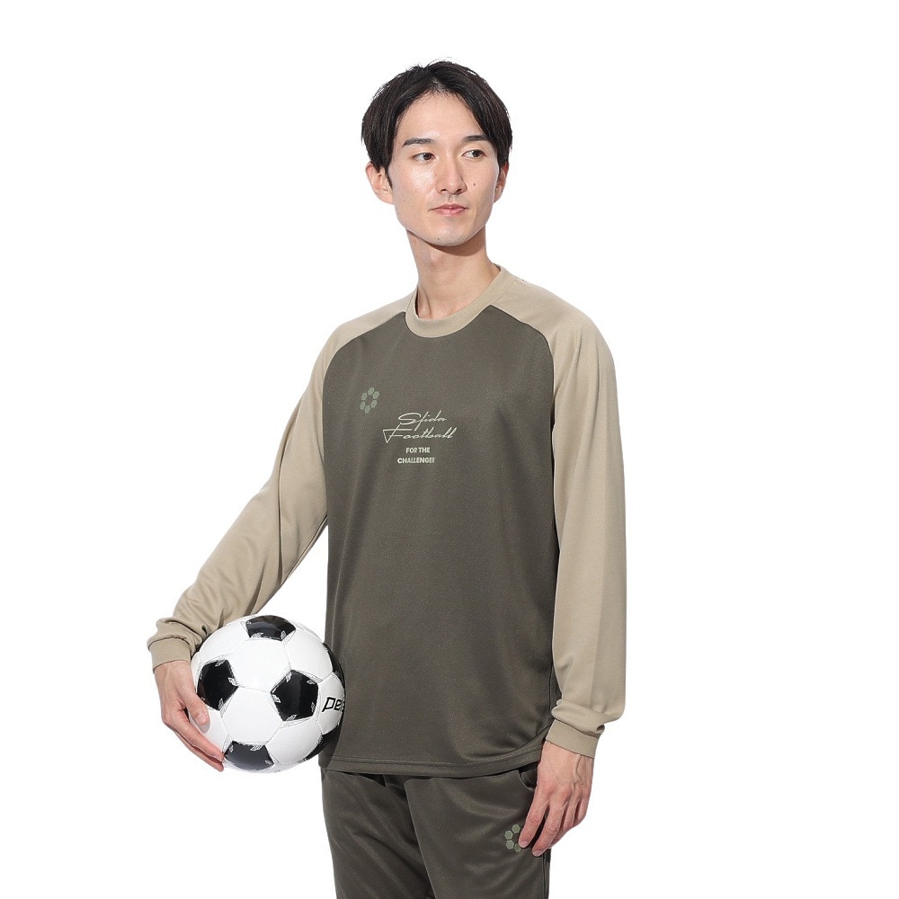 スフィーダ（SFIDA）（メンズ）長袖ニットシャツ SA-24X52 KHA