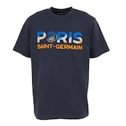 (メンズ)フロッキープリント 半袖Tシャツ PS0123SS0004-NV