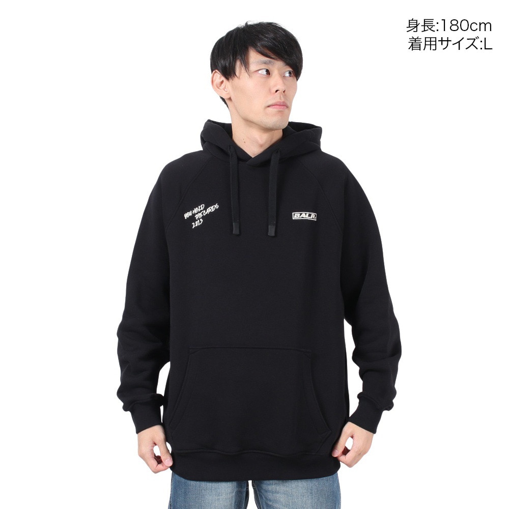 ボーラー（BALR.）（メンズ）ザ クラブ ボックス フィット フーディ B1261.1130 Jet Black