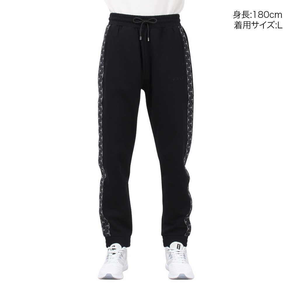 ボーラー（BALR.）（メンズ、レディース）モノグラム テープ レギュラーフィット トラック パンツ B1412.1032 Jet Black