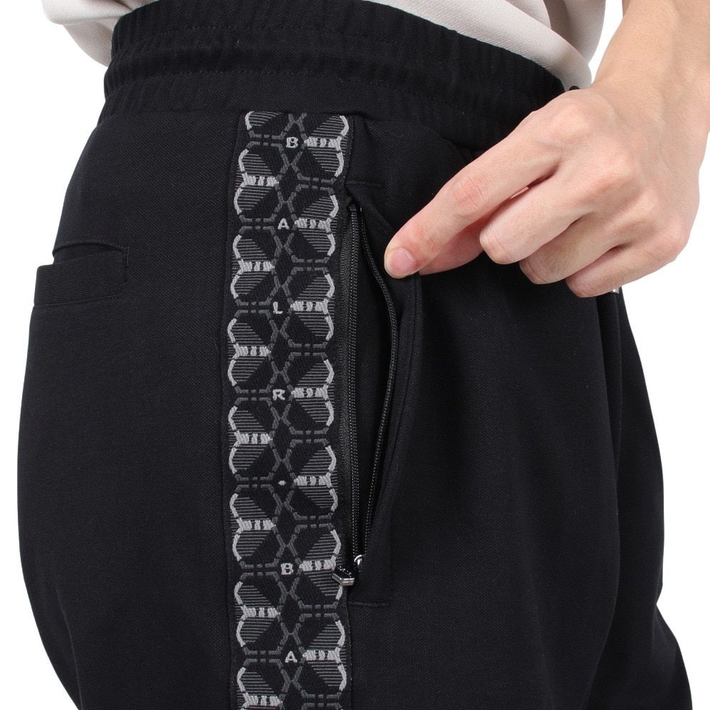 ボーラー（BALR.）（メンズ、レディース）モノグラム テープ レギュラーフィット トラック パンツ B1412.1032 Jet Black